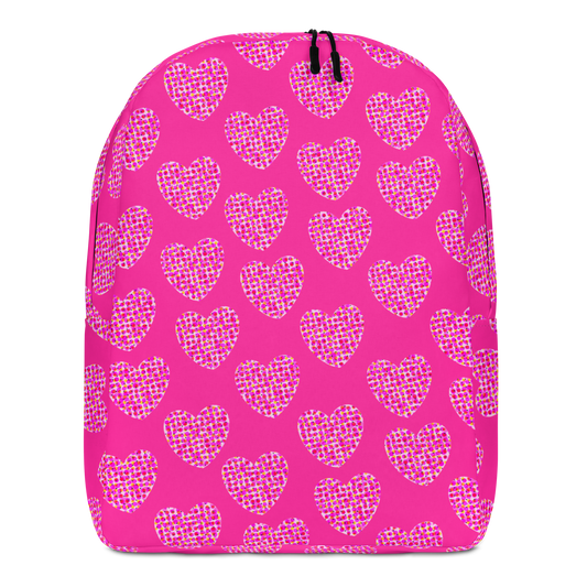 Feminist Pink Heart Minimalist Backpack