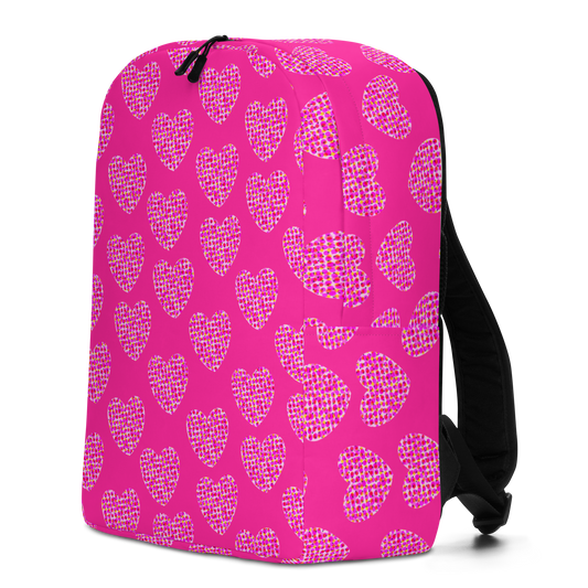 Feminist Pink Heart Minimalist Backpack