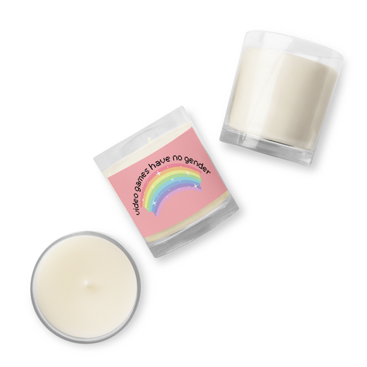 Video Games Have No Gender glass jar soy wax candle